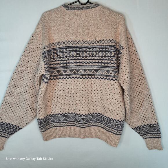 Hunt Club England Sweater Mens Large Pure Wool Nordic Style Crew Neck - Picture 5 of 10